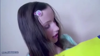 Brother takes the chance and fucks the little stepsister