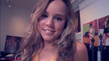 Alexis Adams young blonde girl rides huge cock